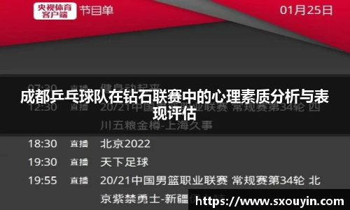 成都乒乓球队在钻石联赛中的心理素质分析与表现评估