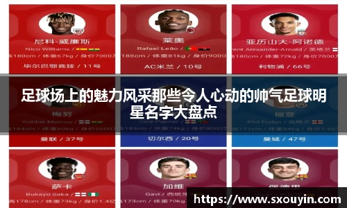 足球场上的魅力风采那些令人心动的帅气足球明星名字大盘点